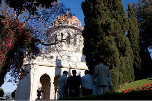The Shrine of the Bab in Haifa, where His mortal remains are entombed, is surrounded by gardens where people often stop for prayer and meditation.
