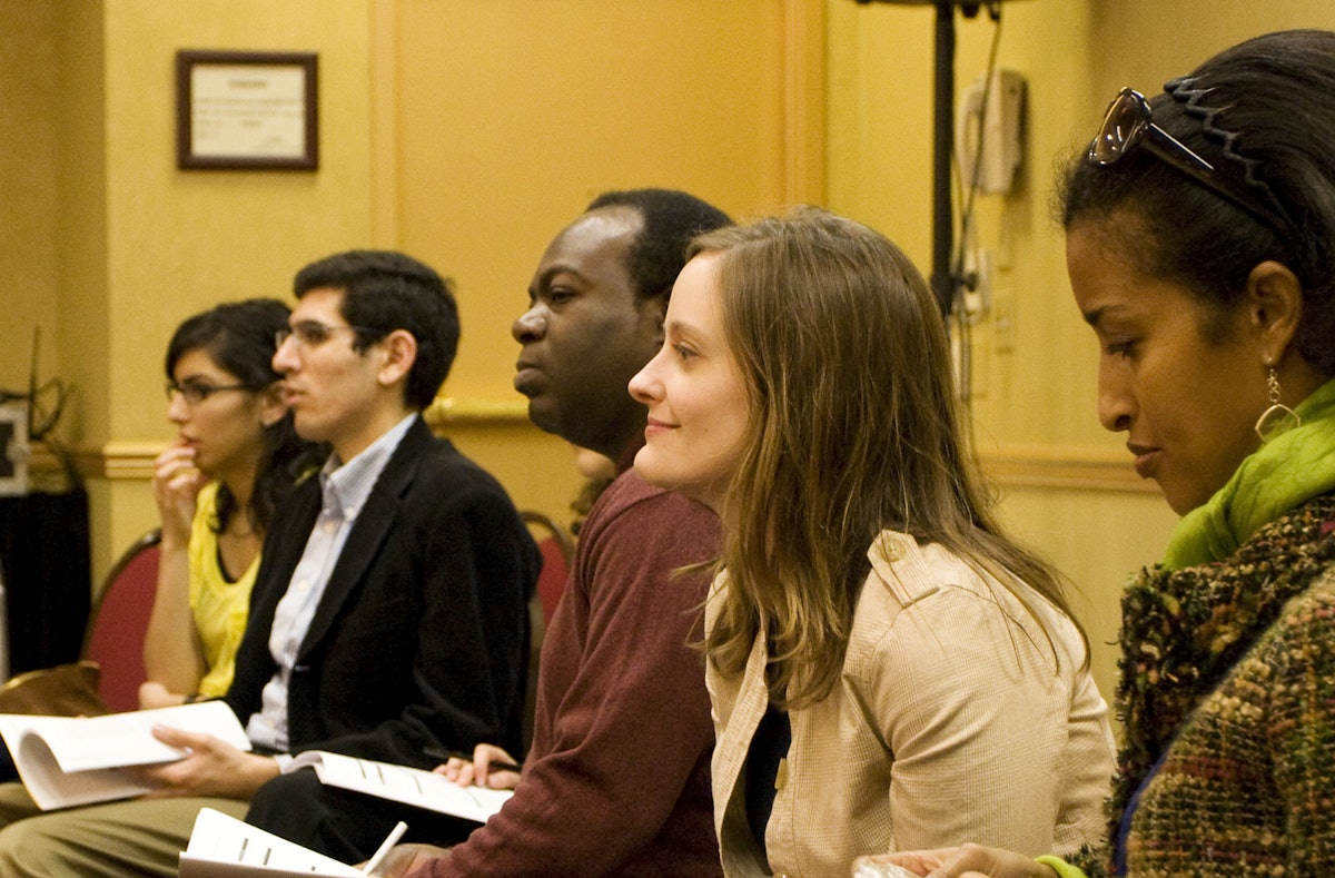 Conference participants in Stamford consulted about the Baha’i core activities – devotional gatherings, children’s classes, activities for young teens, and study circles. The meeting was one of a series of 41 conferences being held around the globe.