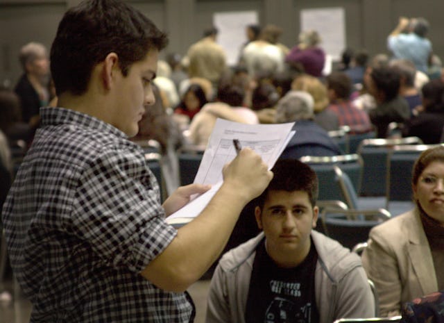 The biggest conference in the first half of the series of 41 gatherings was in Los Angeles on 13-14 December. Some 5,700 people participated.