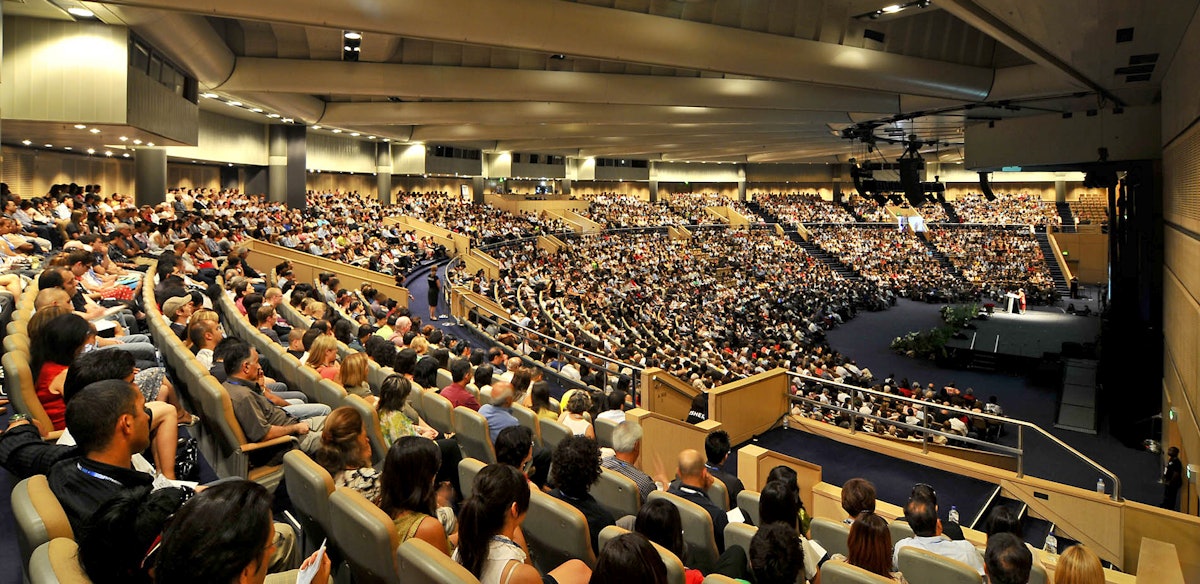 The nearly 5,500 people gathered in Sydney -- 3,500 in the main hall and others in satellite rooms -- represent the largest Baha'i conference ever held in the Southern Hemisphere.