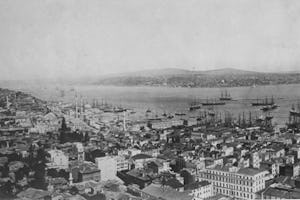 Photograph of Istanbul circa 1870. Baha’u’llah stayed in the city for about four months in 1863.