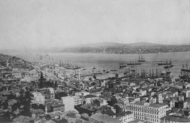Photograph of Istanbul circa 1870. Baha’u’llah stayed in the city for about four months in 1863.