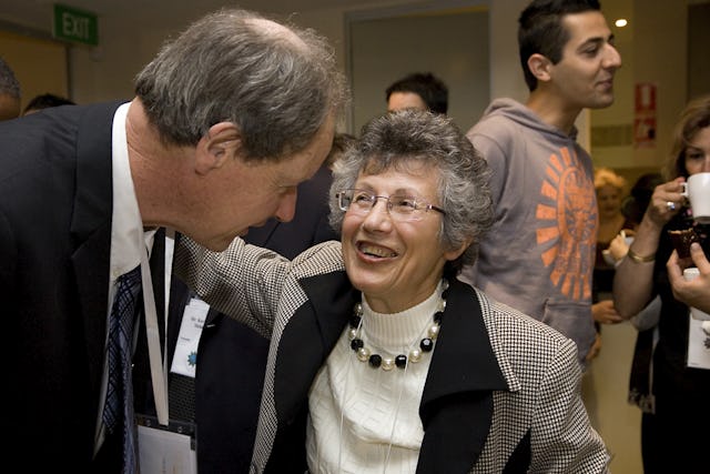 The anniversary celebration coincided with this year's national Baha'i convention in Australia. Convention participants are shown here during a break.