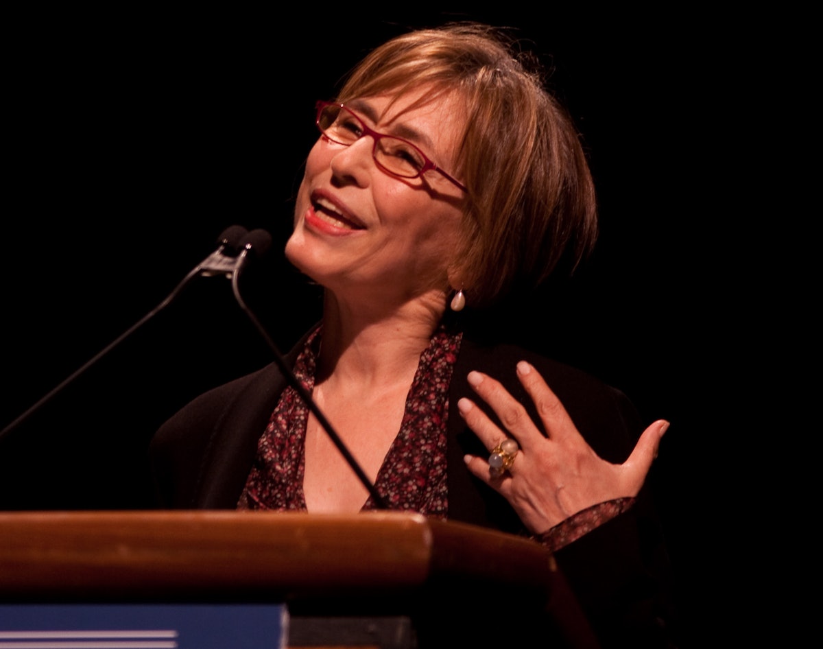 Azar Nafisi, author of "Reading Lolita in Tehran," addresses an audience in Washington on the treatment of minorities in Iran. (Photo by Evan Wilder)