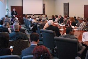 The Baha'i International Community hosted a discussion at its New York offices on 10 May for delegates attending the UN Commission on Sustainable Development.