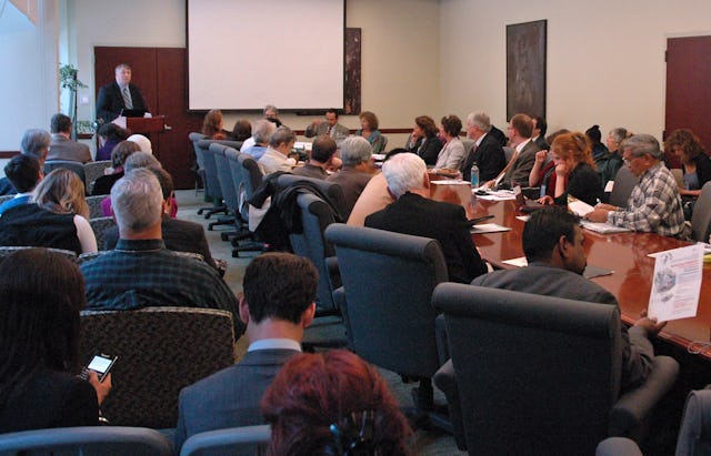 The Baha'i International Community hosted a discussion at its New York offices on 10 May for delegates attending the UN Commission on Sustainable Development.