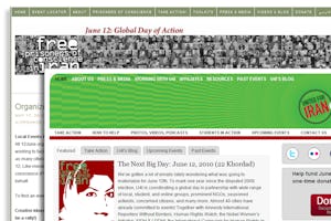 دو صفحه آنلاين با خبر روز اقدام در ٢٢ خرداد (١٢ ژوئن).