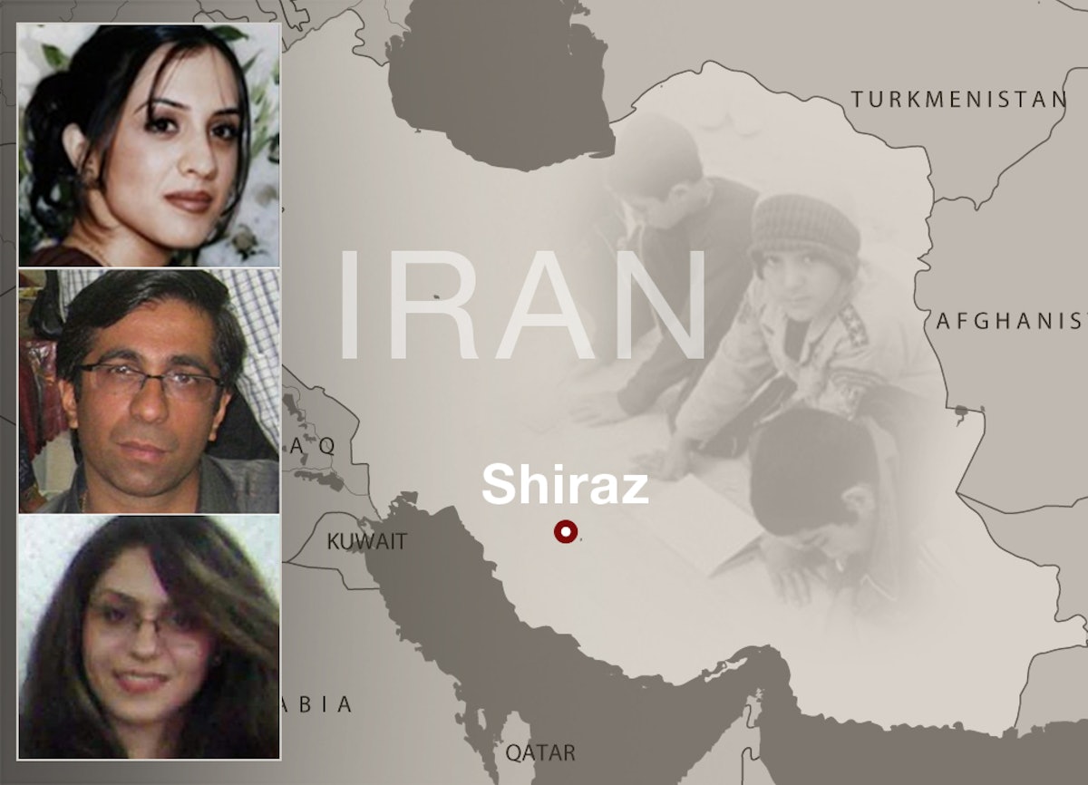 Haleh Rouhi, Sasan Taqva and Raha Sabet were taken into custody in Shiraz on 19 November 2007. They were sentenced to four years imprisonment for their participation in an education program for underprivileged children in and around the city.
