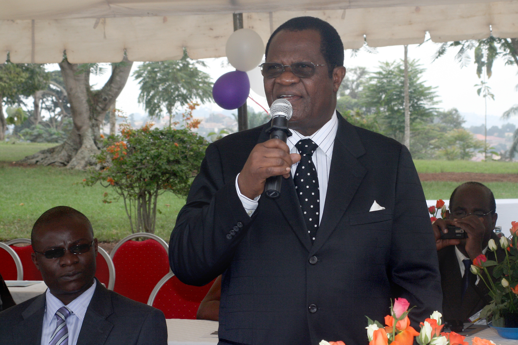 The Chief Justice of Uganda, the Honorable Mr. Justice Benjamin J. Odoki, was guest of honor at the celebrations marking the fiftieth anniversary of the Baha'i House of Worship in Kampala. "The temple is a silent teacher," said Mr. Justice Odoki, "a beacon of light whose magnificence is a call to the Baha'is to arise and serve humanity."