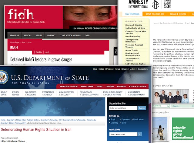 Human rights organizations from around the world have spoken out about the 10-year jail terms received by Iran's seven Baha'i leaders, as well as their recent transfer to harsher prison conditions. In a recent statement, U.S. Secretary of State Hillary Clinton said, "We call on Iran to free all political prisoners and persecuted minorities..."