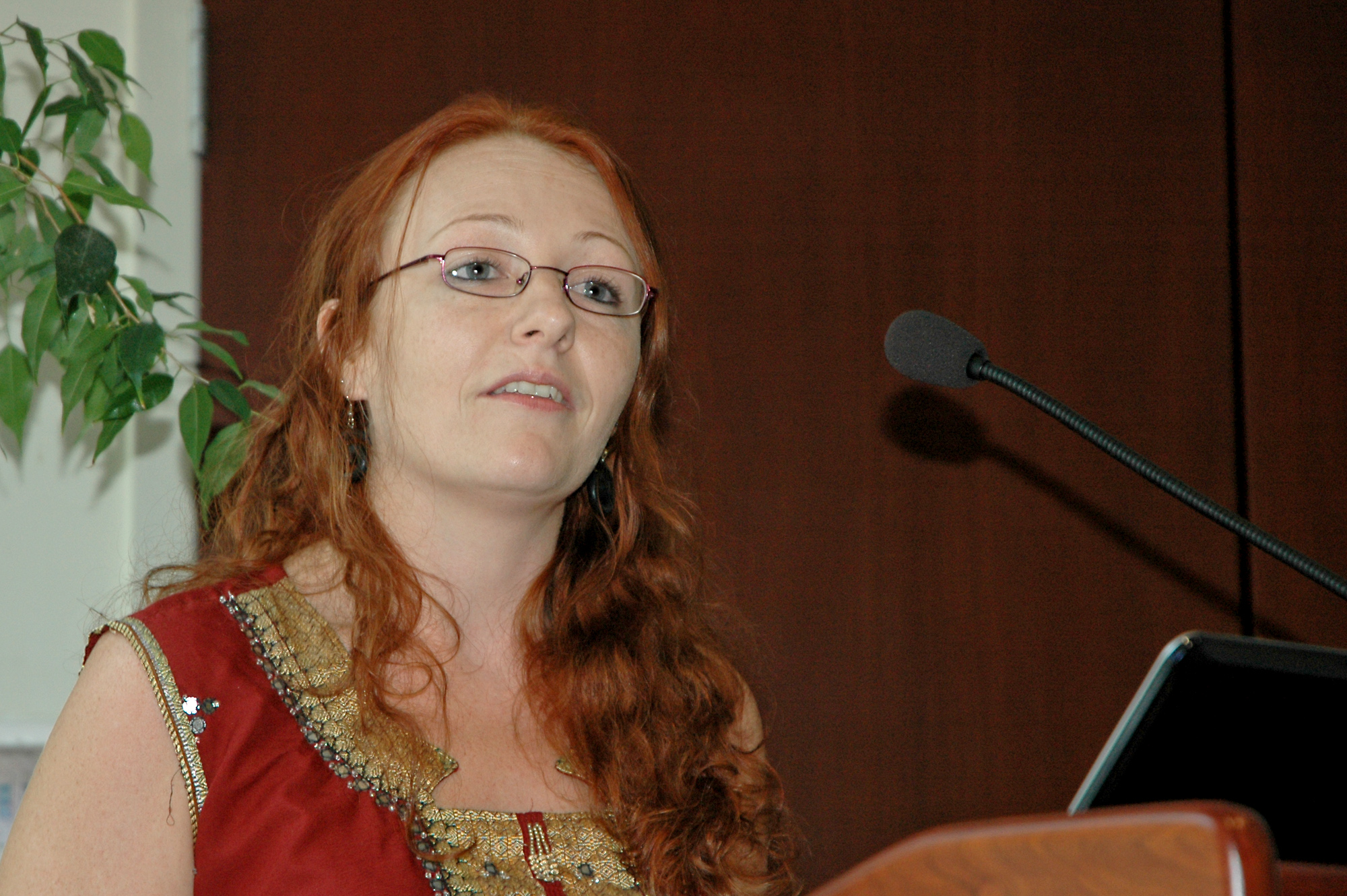 A panel discussion at the Baha'i International Community's New York office, during the UN Commission on Sustainable Development, was opened and closed by Kiara Worth, who currently works in Papua New Guinea. Ms. Worth composed two poems for the occasion which powerfully demonstrated how the arts can also contribute to the ongoing discourse on values and sustainable development.