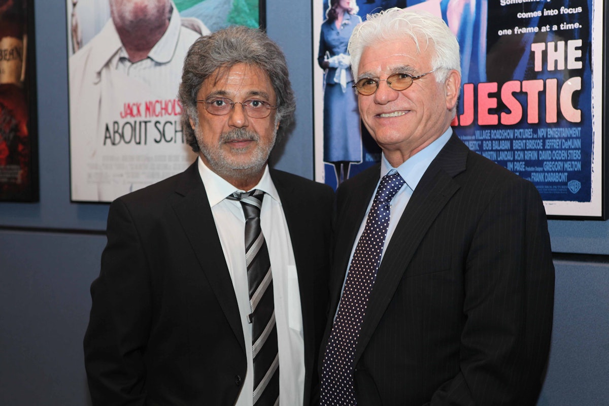 The renowned Iranian singer Dariush – pictured left – who has contributed his vocal talents to a new song written by Esfandiar Monfaredzadeh especially for the soundtrack of "Iranian Taboo." The film's director Reza Allamehzadeh is shown right.