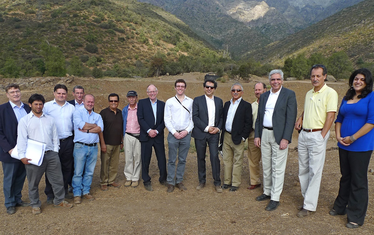 On 23 January 2012, the Baha'i House of Worship Project Team was joined at the Temple site by project consultants from Canada and Chile, as well as the contractors from Gartner Steel and Glass GmbH., and Fernández Wood Constructora S.A.