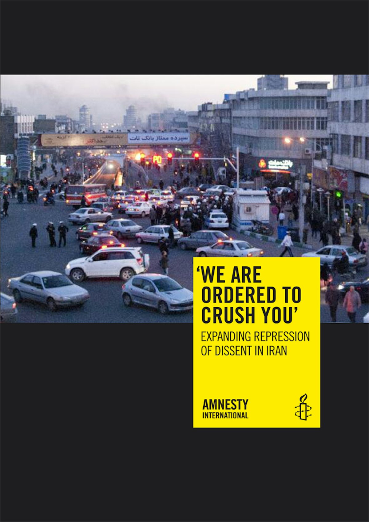 The Amnesty International report, titled "'We are ordered to crush you': Expanding repression of dissent in Iran." The document includes a number of detailed references to the situation of the country's Baha'i community.