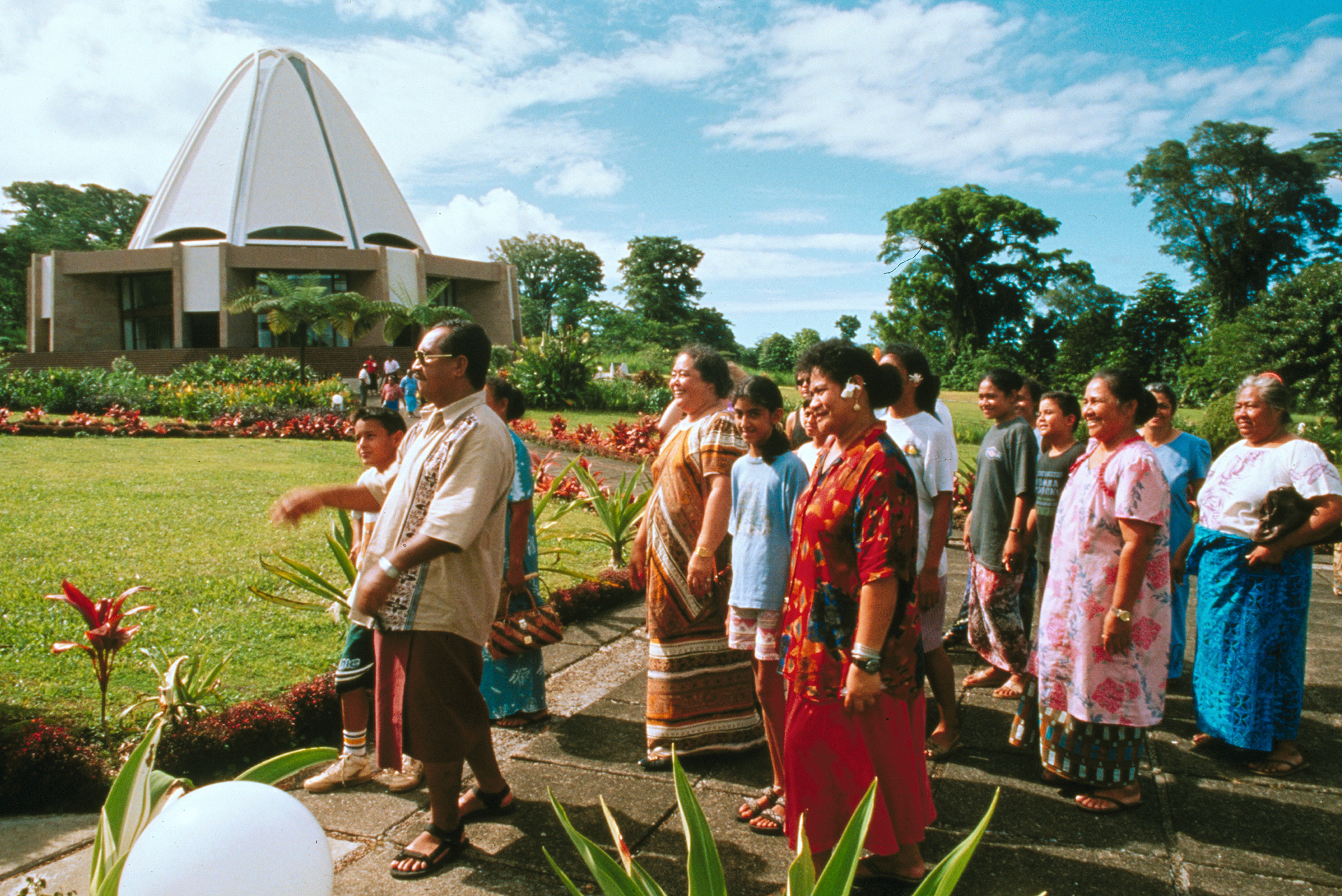 The Baha'i House of Worship in Tiapapata, near Apia, Samoa. Officially opened in September 1984, the House of Worship has become a well-known landmark.