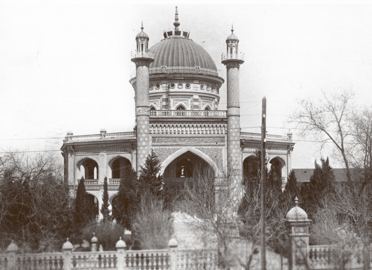 The first Baha'i House of Worship was completed in 1908 in Ashkhabad, Turkmenistan, home to a large, early Baha'i community. The House of Worship itself was surrounded by gardens, at the corners of which were facilities for social welfare including a school, a hostel, and a small hospital. The House of Worship was confiscated by the Soviet authorities and later demolished after suffering serious damage in an earthquake.