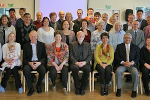 Delegates and current National Spiritual Assembly members at the national convention of the Baha'is of Norway, held 28-29 April 2012.