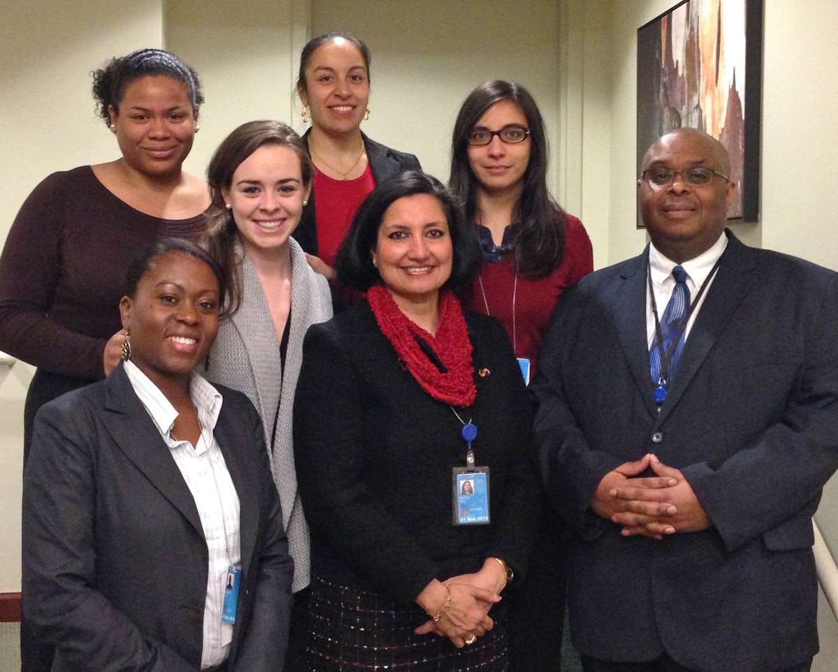 هیئت نمایندگان جامعۀ جهانی بهائی در پنجاه و هفتمین کمیسیون ملل متحد دربارۀ جایگاه زنان.