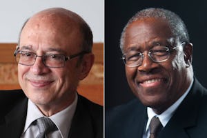 دکتر فرزام ارباب (چپ)، آقای کايزر بارنز (راست)