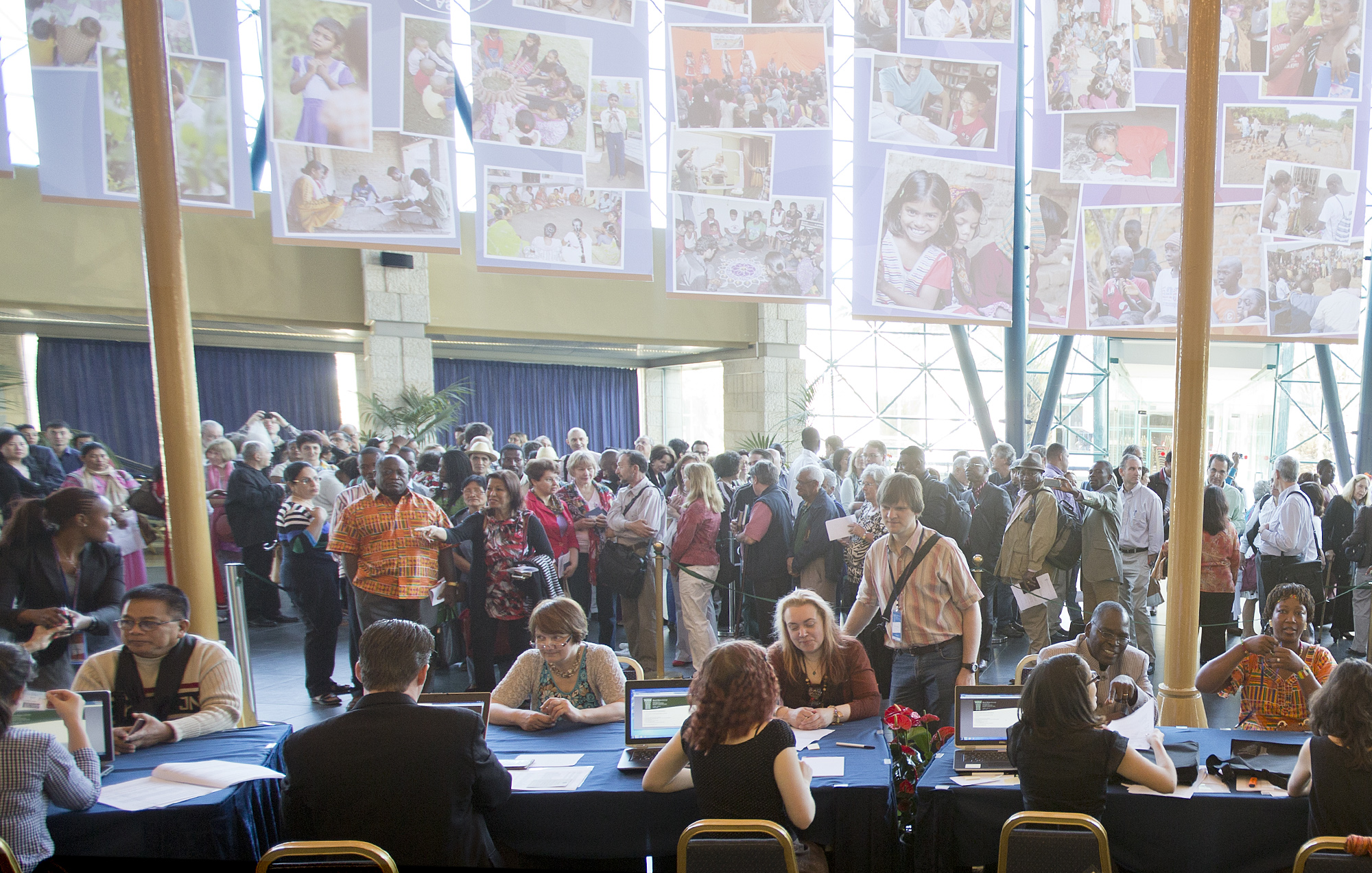 Image Gallery [1 of 2] Delegates arrive for International Baha'i
