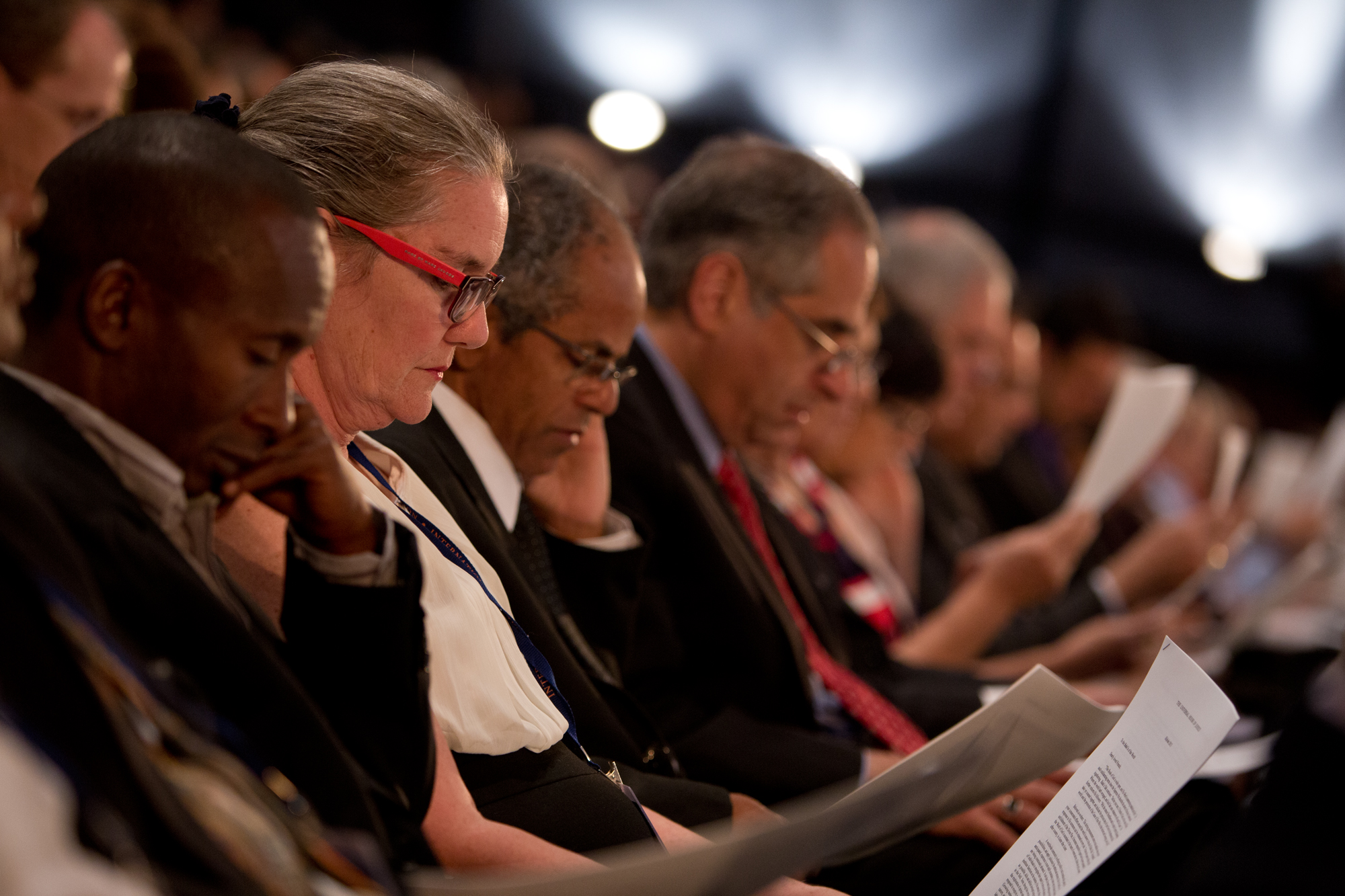 Delegates to the 11th International Baha'i Convention read a message from the Universal House of Justice reviewing recent Baha'i activities and setting out a vision for future developments.