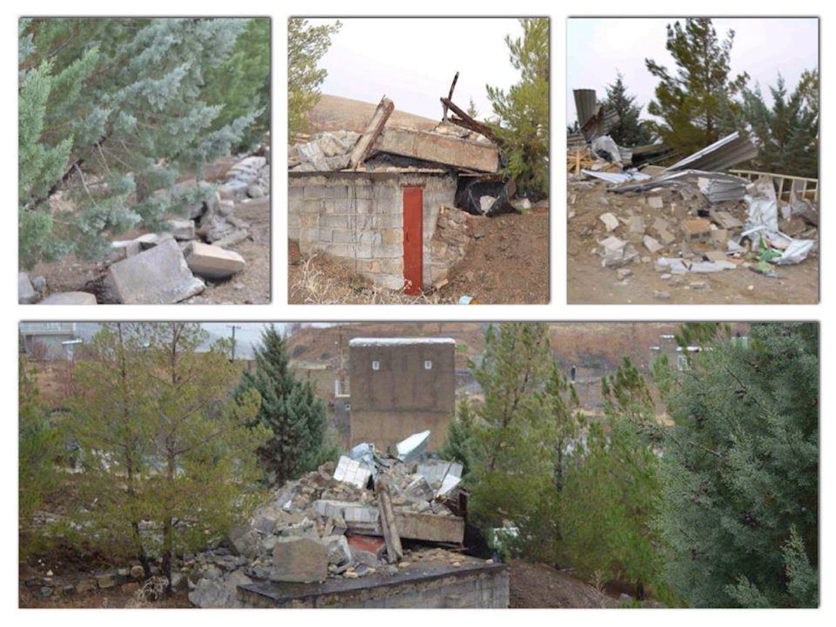 بخش هایی از آرامگاه بهائیان سنندج در ایران تخریب شده است.