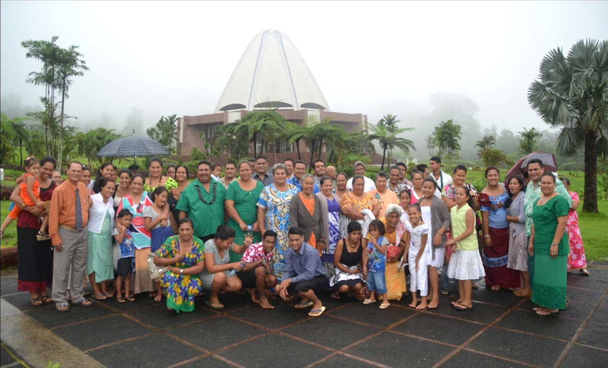 Baha'is celebrate the 60th anniversary of the Baha'i Faith in Samoa at the House of Worship in Tiapapata, near Apia.