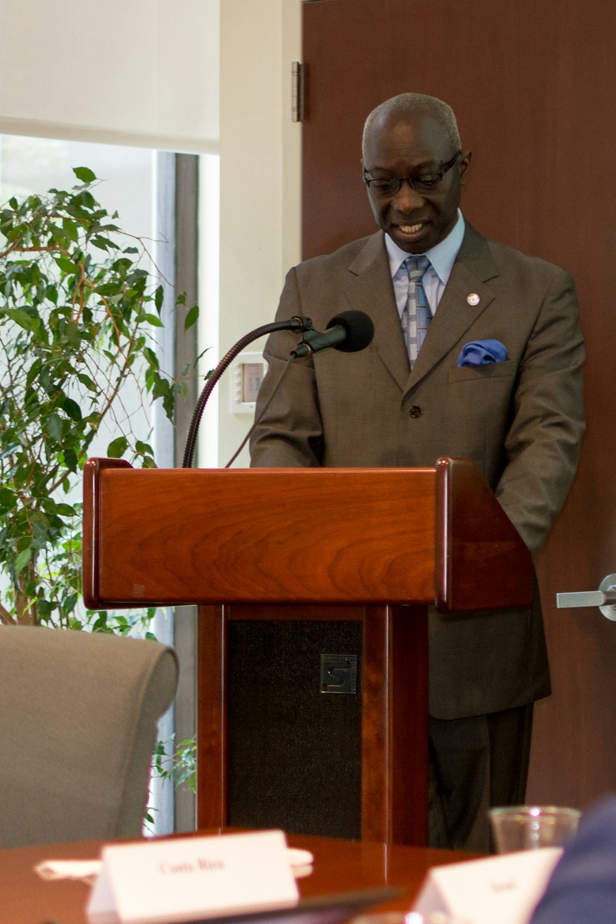 Adama Dieng, Special Adviser to the UN Secretary-General on the Prevention of Genocide, speaking yesterday at "Unseen Valor".
