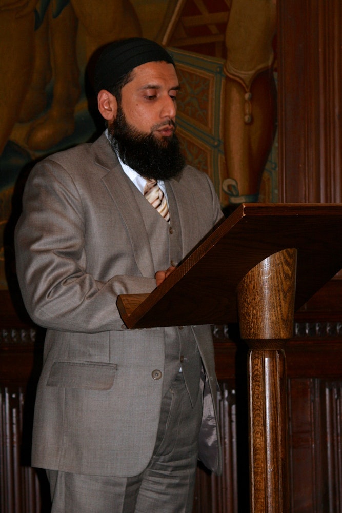 Also offering a prayer was Imam Asim Hafiz, the British Armed Forces' first Muslim chaplain. God, he said, established peace as the norm in the world and for relations between mankind. "However it is utterly unfortunate that there are sections of humanity that breach this normal state of affairs, that betray the priceless divine bounty of peace."