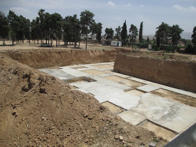 Plans to build a sports and cultural complex over a Baha’i cemetery have resumed with concrete being poured into the site where the graves of Baha’is were excavated in order to lay the building foundation. Demolition of the cemetery, which began in late April, had temporarily stopped after the international media reported on the desecration and other governments expressed concern.