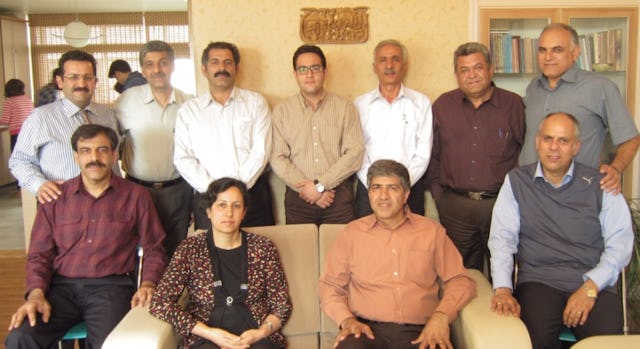 A photograph of Baha'is from across Iran who were arrested in 2012 and were all tried in Yazd at the same time.