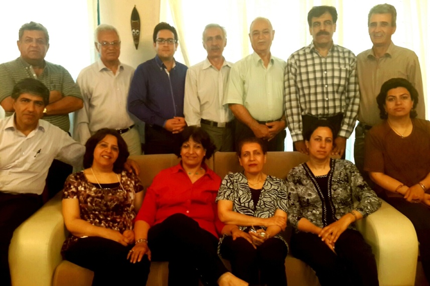 A photograph of Baha'is from across Iran who were arrested in 2012 and were all tried in Yazd at the same time.