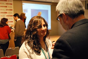 Dr. Nuria Vahdat after her presentation, "What is governance?" at the conference on religion and governance held in Barcelona, Spain.