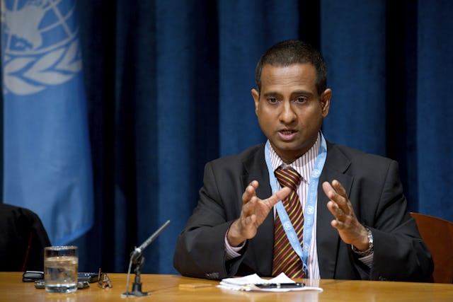 Dr. Ahmed Shaheed, the United Nations' Special Rapporteur on the situation of human rights in Iran. UN Photo/UN Photo/Evan Schneider