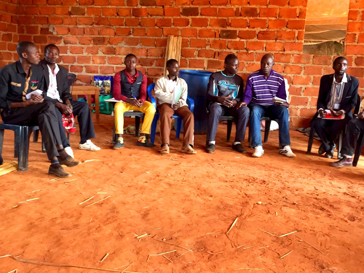 A group discussion amongst participants