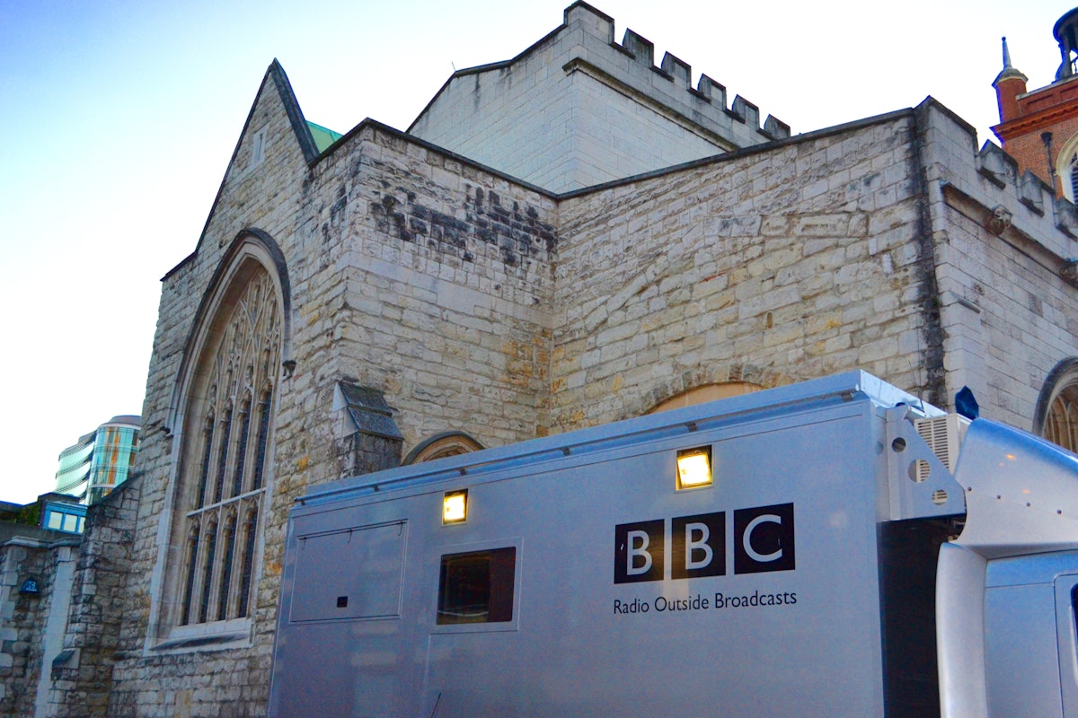 The concert at St Giles' Cripplegate church in the City of London, which featured Lasse Thoresen's composition 'Mon Dieu, mon Adore', was recorded by the BBC for future broadcast.
