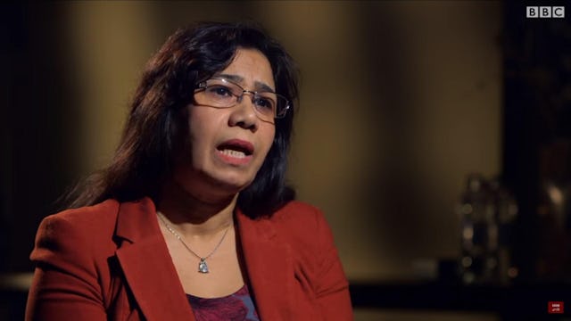 Ms. Mahnaz Parakand, a prominent Iranian lawyer who was herself imprisoned in Iran, is one of the experts interviewed in the BBC documentary, Iranian Revolutionary Justice. (photo: BBC/screenshot)