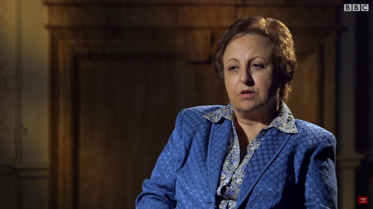 Dr. Shirin Ebadi, a prominent Iranian Lawyer and Nobel Peace Prize Laureate, is interviewed in Iranian Revolutionary Justice. (photo: BBC/screenshot)