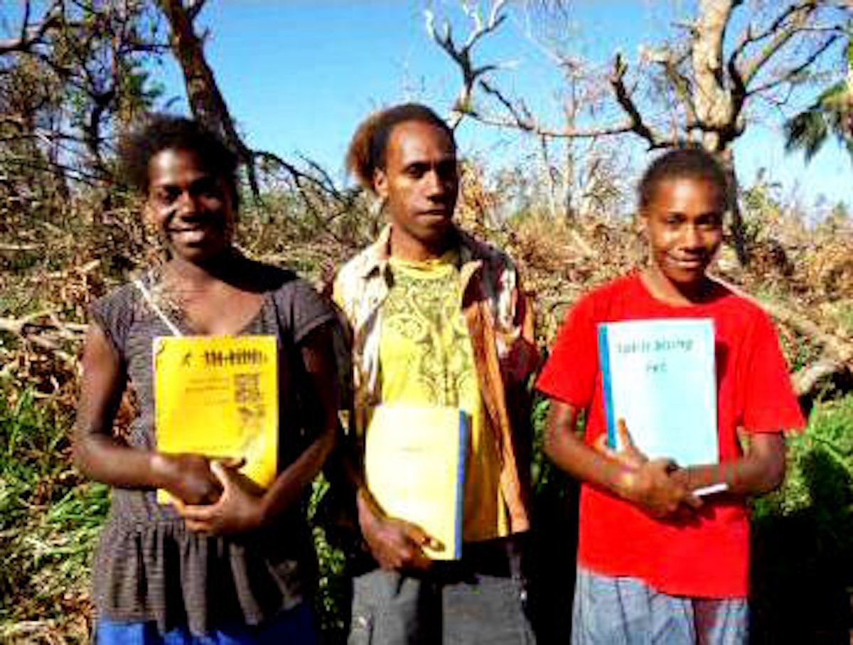 Youth from Tanna ensured that the education of younger generations continued unabated following the cyclone