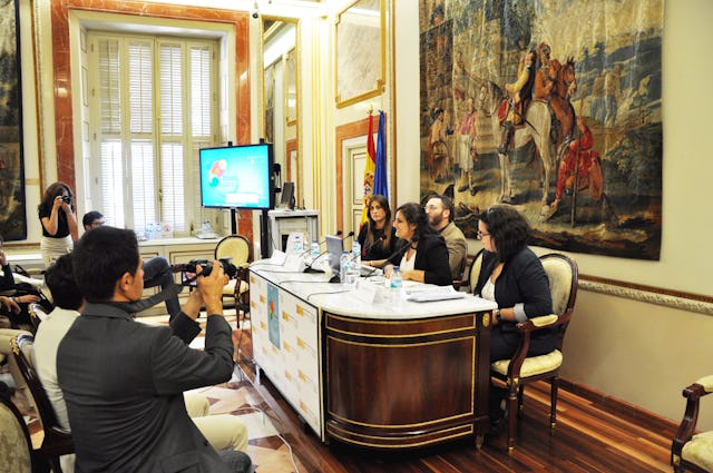 A panel discussion at the conference on governance at the Centro de Estudios Politicos y Constitucionales (Center for Political and Constitutional Studies) in Madrid.