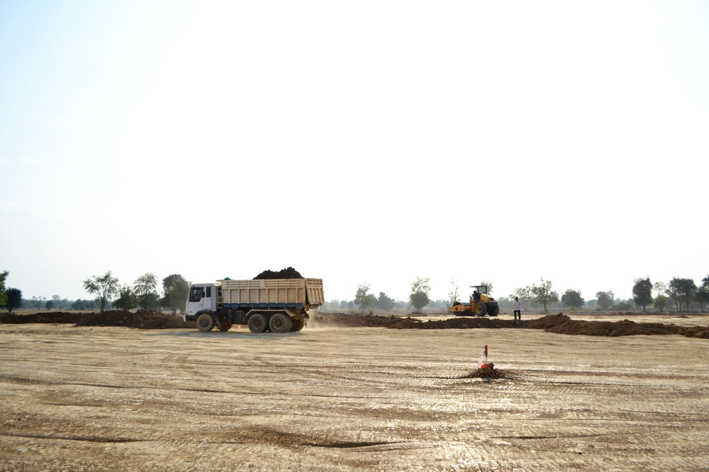 Earthworks were recently completed on the temple site in Battambang, Cambodia.