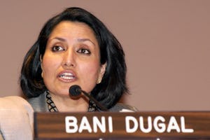 Bani Dugal, principal representative of the Baha'i International Community to the United Nations