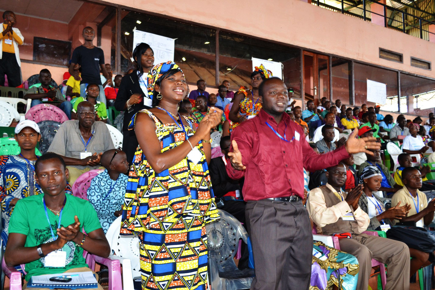 Youth at a gathering in the Central African Republic in June 2015