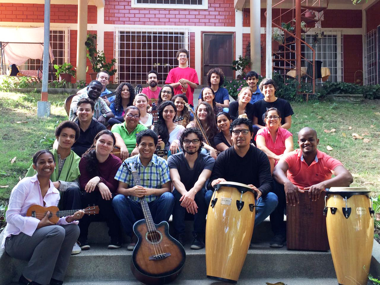 Participants at the annual songwriting workshop in Ecuador from 16 to 26 July 2016.