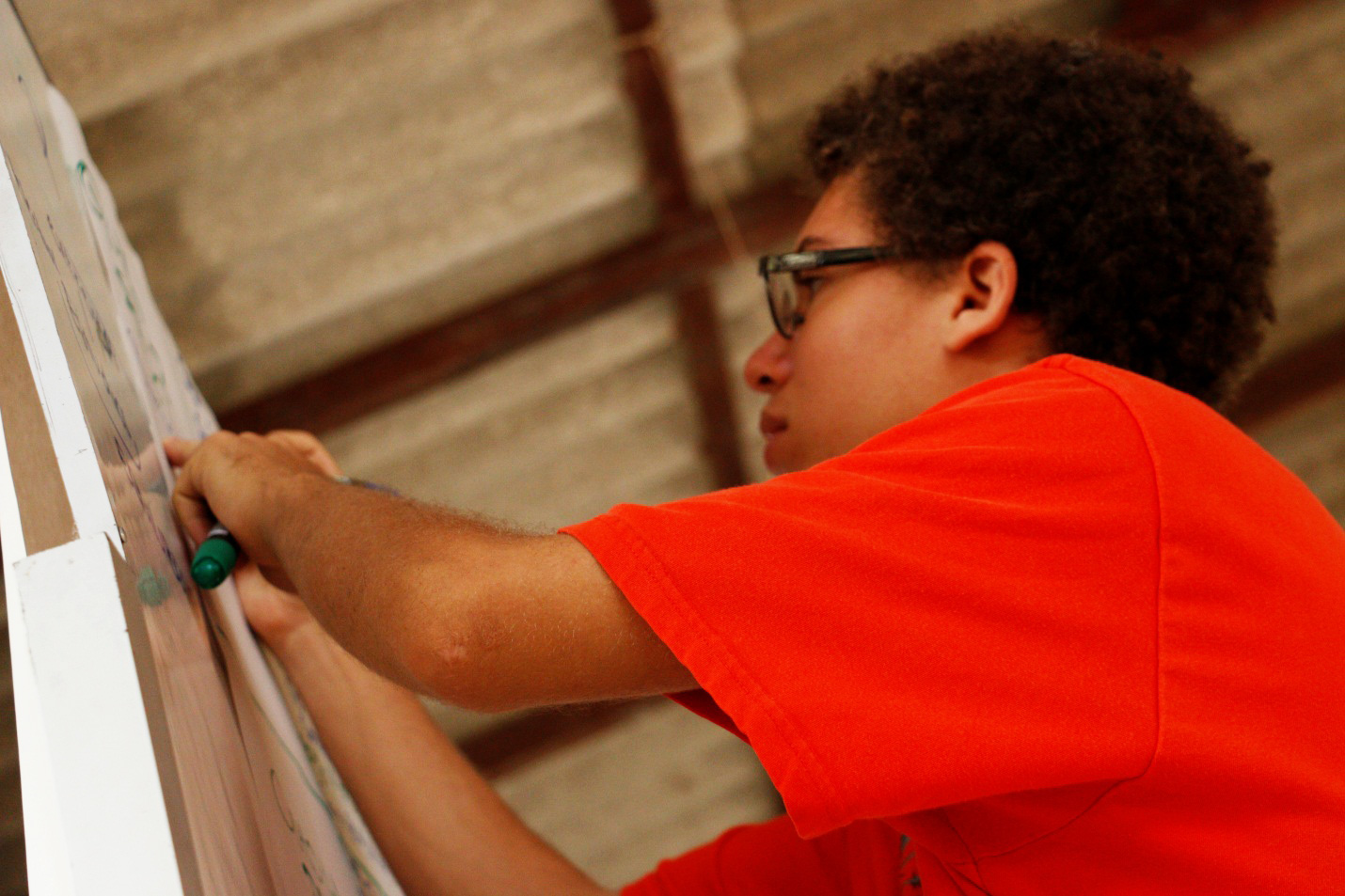 During the workshop, participants collaborated to create new songs.