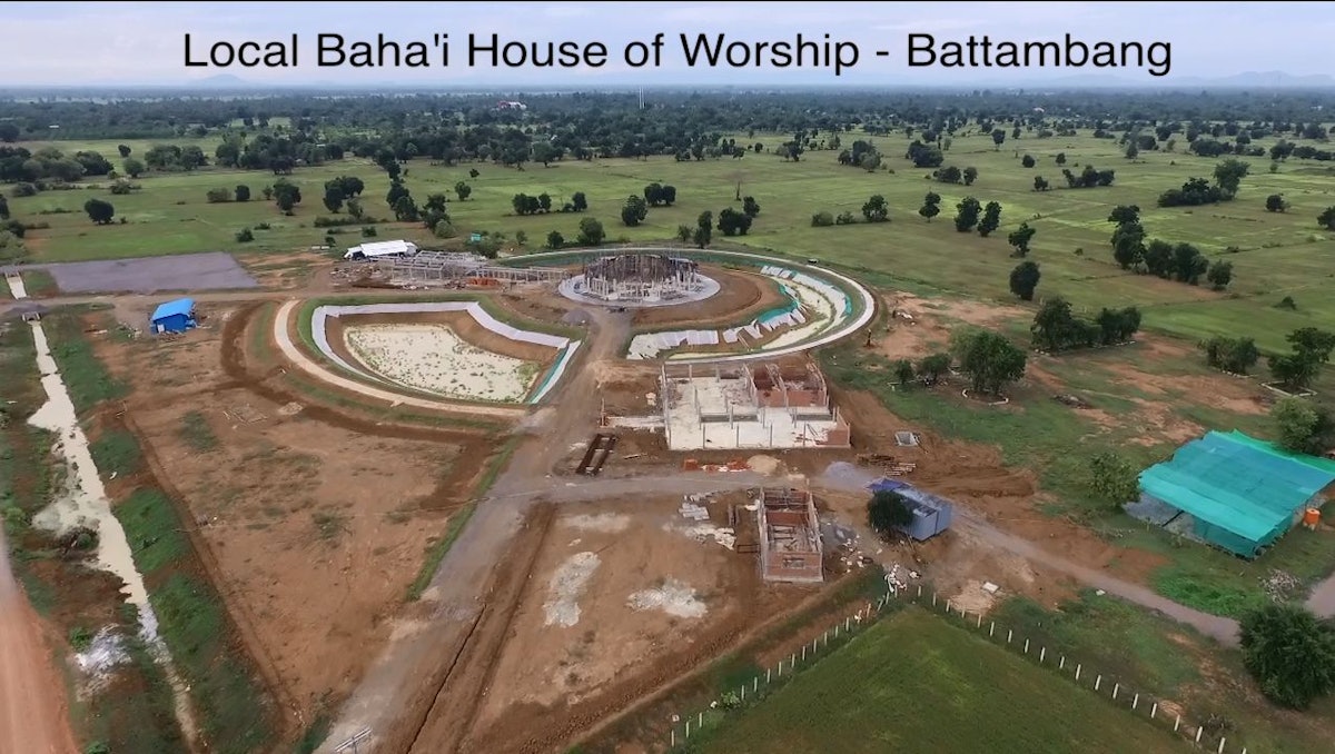 Aerial footage of the Temple site.