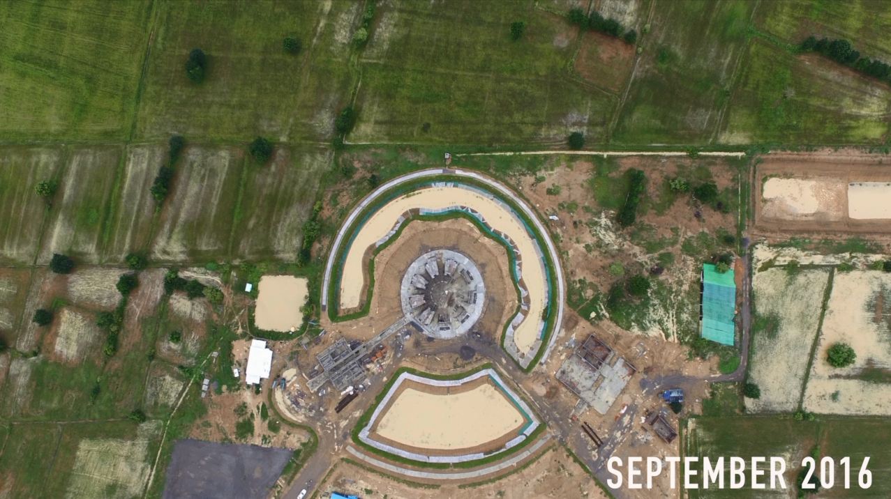 Aerial footage of the Temple site this month