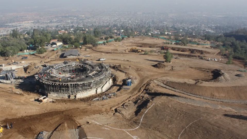 Time lapse photography was used to document the construction of the Temple.