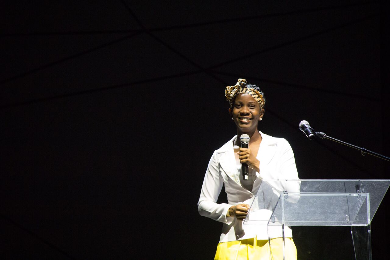 The first presenter opened the conference with an uplifting introduction.