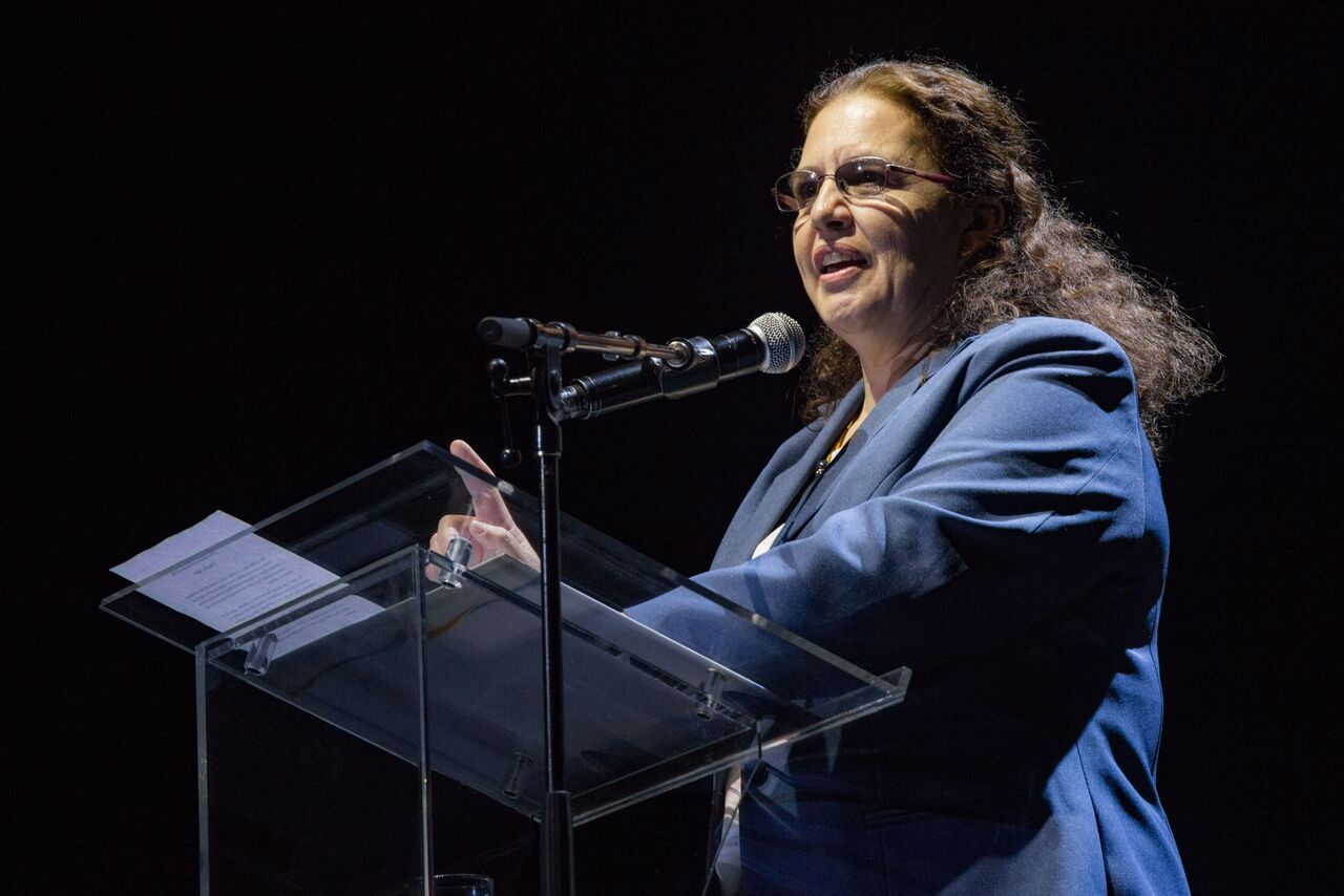 Ximena Osorio, a Colombian Baha’i, spoke of the importance of temples in every religious dispensation and highlighted a unique concept that is associated with Baha’i Houses of Worship: “In the Baha'i community devotion must find expression in action,” she explained. "Prayer, though essential for the inner life of the human being, should lead to actions that give outer expression to inner transformation."